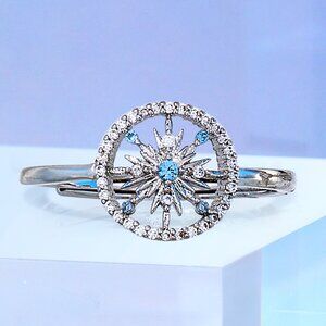 Snowflake Ring - Charmed Aroma Winter Snowflake Adjustable Ring Collection
